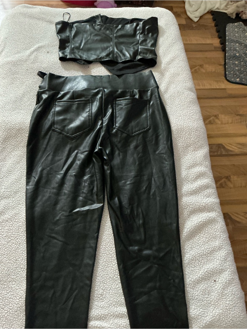 Fashion Nova Black Faux Leather High-Waist Skinny Pants - Picture 3 of 7